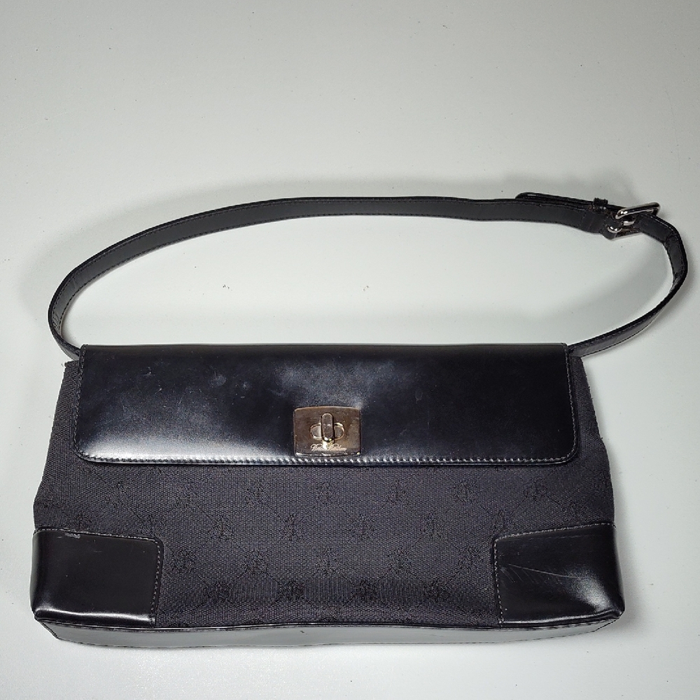 Brooks Brothers black clutch shoulder bag purse